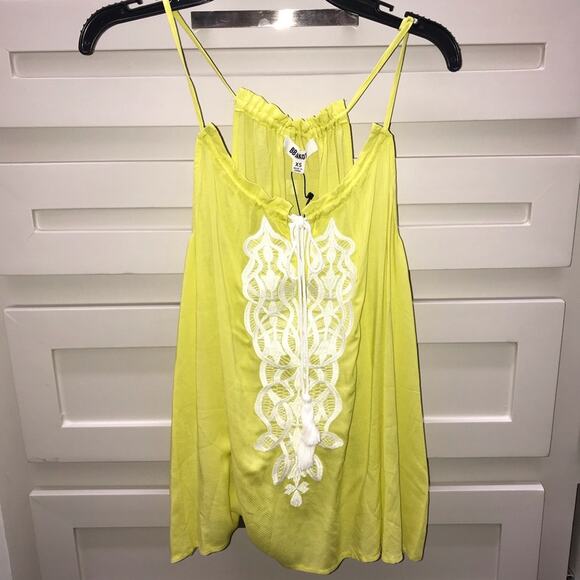BB Dakota Mardi Embroidered Top Yellow XS - Picture 4 of 6